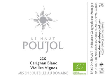 Le Haut Poujol - Carignan Blanc Vieilles Vignes - 2022